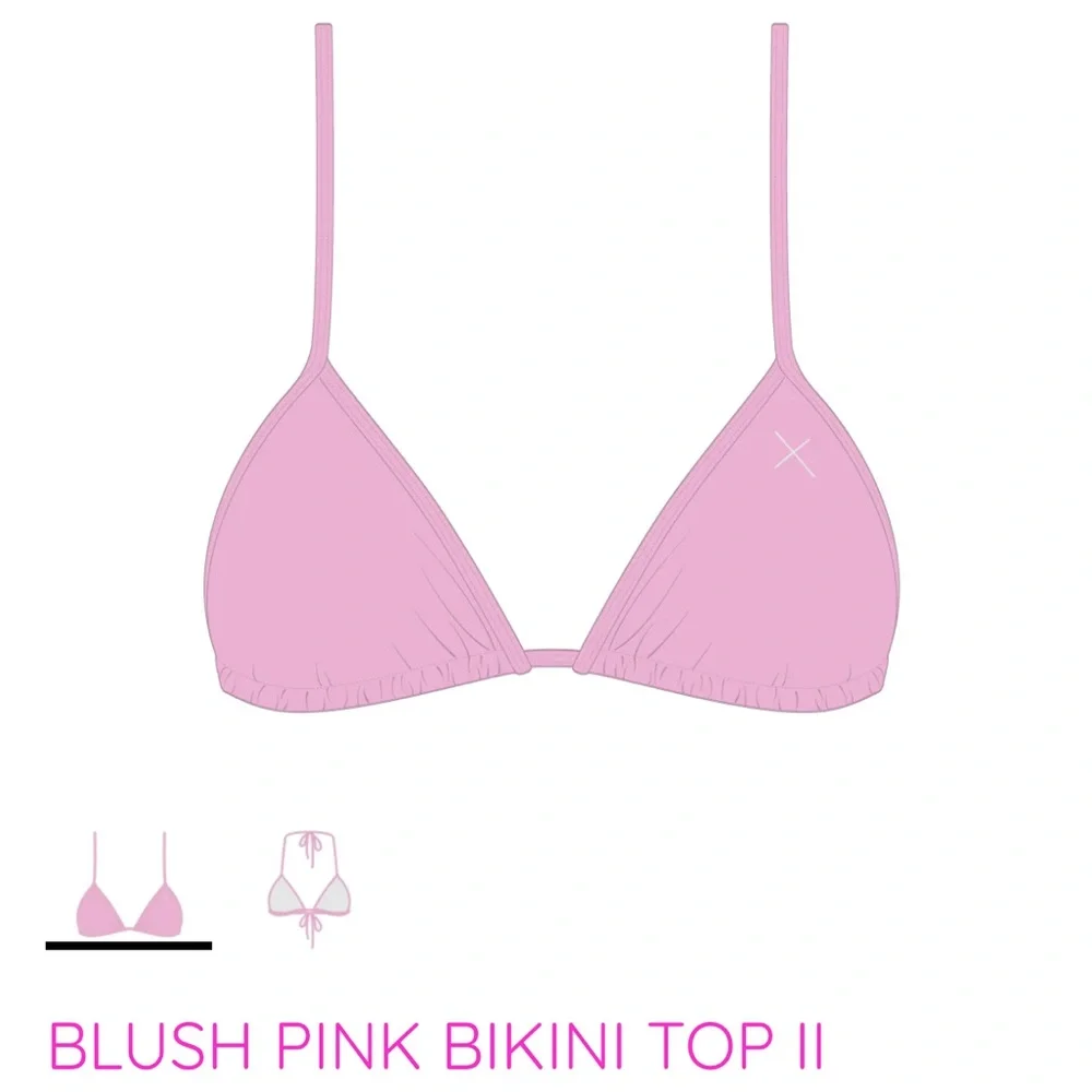 Boutine LA Blush Pink Surf Bottoms & Bikini Top II Size Large - Picture 13 of 15